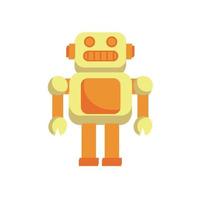 icono de estilo plano de juguete infantil robot vector