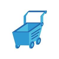 shopping cart commercial isometric style vector