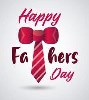 happy fathers day card with necktie vector