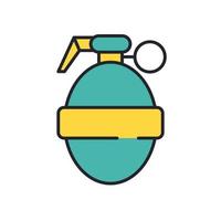 grenade military force line and fill style icon vector