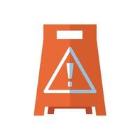 floor caution signal flat style icon vector