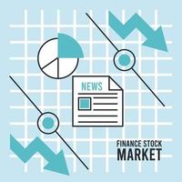 economic recession infographic with arrows and statistics vector