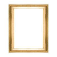 golden wooden picture frame with copy space photo