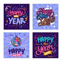 Greeting Card Happy New Year vector