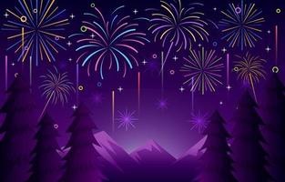 Celebration of Firework Background vector