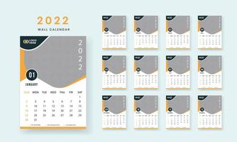 diseño de plantilla de calendario webwall 2022 vector