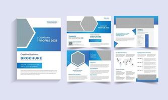 Business Bi-fold brochure template design vector