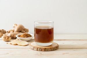 hot and sweet ginger juice glass photo