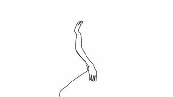 Continuous line drawing fashion art portrait of a model video