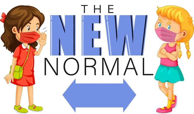 The New Normal with Girls keeping social distancing