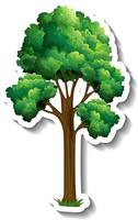 Tree sticker on white background vector