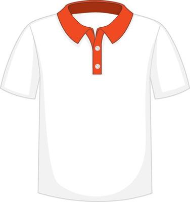 Front of basic polo shirt isolated