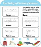 English alphabet tracing worksheets vector