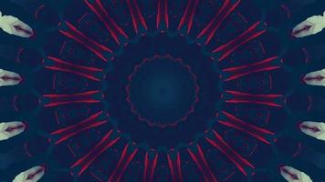 Mandala symmetric transition. Botanical abstract background. video
