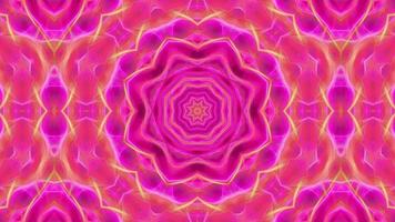 abstrakter rosa strukturierter Kaleidoskophintergrund. video