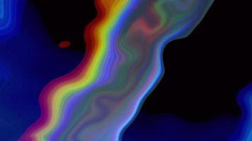 Fondo iridiscente iridiscente líquido abstracto. video
