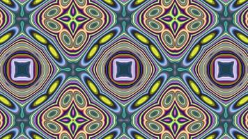 Abstract multicolored symmetrical kaleidoscope background video