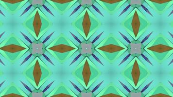 Abstract multicolored symmetrical kaleidoscope background. video