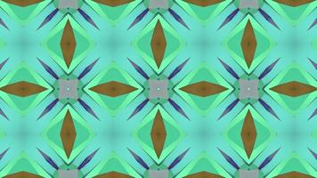 Abstract multicolored symmetrical kaleidoscope background. video