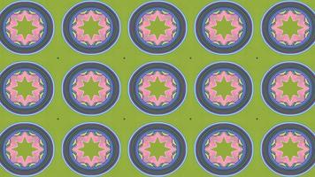 Abstract multicolored symmetrical kaleidoscope background. video