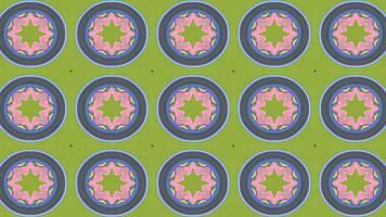 Abstract multicolored symmetrical kaleidoscope background. video