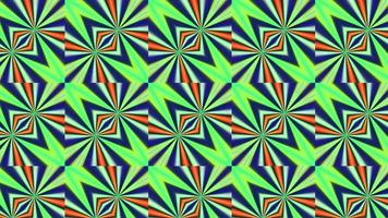 Abstract multicolored symmetrical kaleidoscope background. video