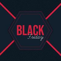 Black friday sale template in black and red design vector