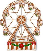 isolated gingerbread christmas ferris wheel