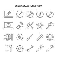 Conjunto de herramientas mecánicas vectoriales para web, presentación, logotipo, icono, etc. vector