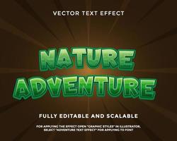 nature adventure vector text effect