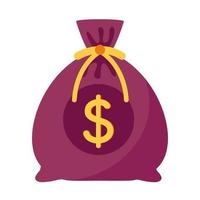 money bag economy isolated icon vector