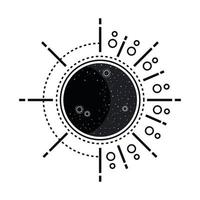 moon phase waxing gibbus vector