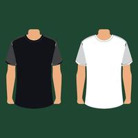 camisetas vector set template blanco y negro vector gratis