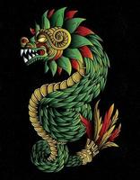 quetzalcoatl aztec god vector