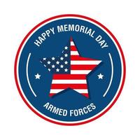 memorial day sticker vector