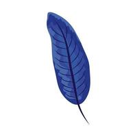 blue tropical leaf vector