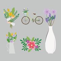 bundle of six womens day set icons vector