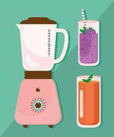 smoothies and blender vector