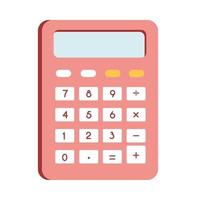 calculator math device digital icon vector