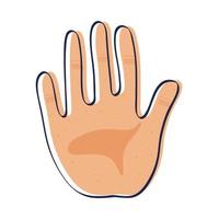 hand human stop doodle style icon vector