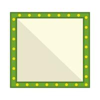 square bulb sign vector