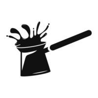 icono de silueta de utensilio de café negro vector