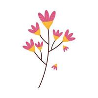 branch with pink flowers easter season icon vector