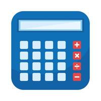 calculator math digital device icon vector