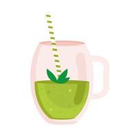 healthy green smoothie vector