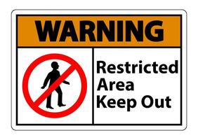 Restricted Area Keep Out Symbol Sign On White Background vector