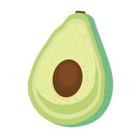 icono nutritivo de vegetales frescos de aguacate vector