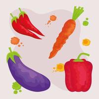 watercolor healthy food vector