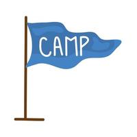 flag with camp word icon vector