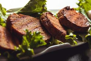 cooked seitan dishes, vegan and vegetarian food photo